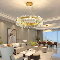Lustre et suspension LED en cristal de luxe pour salle à manger, villa, maison moderne, hôtel, salon, chambre à coucher