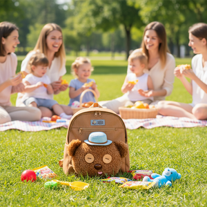 Sac à dos <span class=keywords><strong>TIM</strong></span> Bear avec bretelles extra larges et douces, sac d'école et de voyage en microfibre, design de dessin animé mignon - Product Image 4