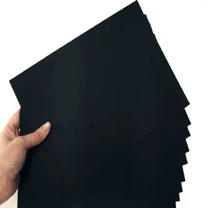 Free samples Good quality Cheap Price 1 mm to 3 mm thickness cardboard double-coated black paper Black cardboard box