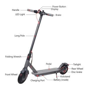 Scooter électrique pliable de 8.5 pouces en gros avec moteur de 350W Escooter pliable à deux roues pour adultes - Product Image 2