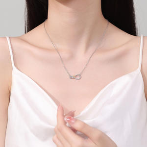 Collar y Pulsera con Símbolo de Anillo Infinito Mobius en Forma de 8, Estilo Retro Personalizado, Nueva Moda Coreana, Joyería de Plata Limitada - Product Image 2