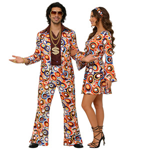 <span class=keywords><strong>Disfraz</strong></span> Retro <span class=keywords><strong>de</strong></span> los 70 con Estampado <span class=keywords><strong>de</strong></span> <span class=keywords><strong>Pareja</strong></span> Disco, Traje <span class=keywords><strong>de</strong></span> Cosplay Hippie para Fiesta, Vestido para Mujer, Disfraces para Cantar y Bailar - Product Image 6