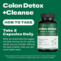 Complément Nettoyant Naturel Végétalien pour le Côlon, 60 Capsules, Sans Gluten et Sans OGM, Détox Herbal pour la Santé Intestinale