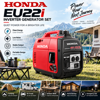Générateur d'électricité portable à essence SCDC Hondas EU22i EU22IT 2,2 kW, 230 V 50 Hz, moteur GXR120T pour l'alimentation électrique en camping