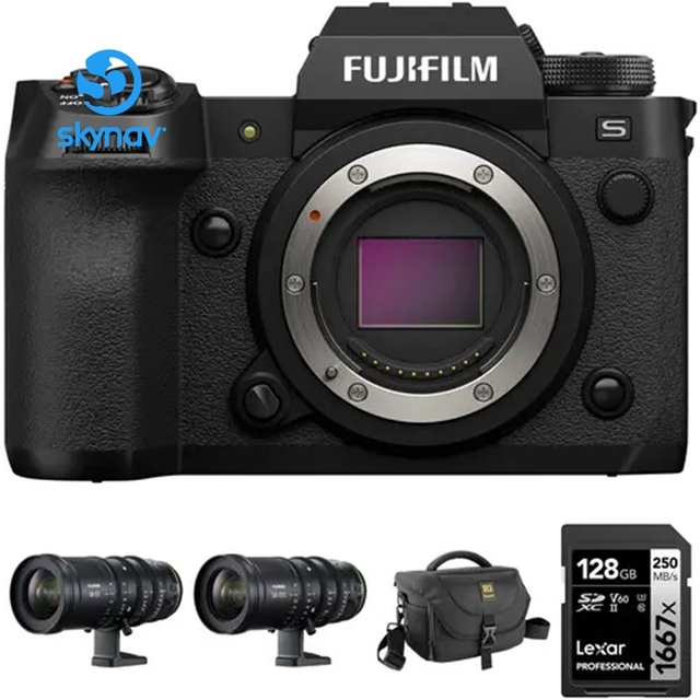 Fujifilm X-h2s Digital Mirrorless Camera Kit New Arrival Wi-Fi Enabled with 18-55mm and 50-135mm Lenses and Accessories