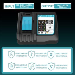 <span class=keywords><strong>Chargeur</strong></span> <span class=keywords><strong>DC18RC</strong></span> pour outils <span class=keywords><strong>Makita</strong></span>, batterie lithium 14,4V-18V BL1021 BL1041 BL1430 BL1830, perceuse sans fil, <span class=keywords><strong>chargeur</strong></span> de batterie Li-ion 18V - Product Image 2
