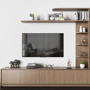 Balom phong cách Bắc Âu ánh sáng gỗ kết thúc TV tủ quần áo chức năng lưu trữ cho ngôi nhà tối giản Mall Bảng điều khiển bằng gỗ TV đứng - Product Image 1