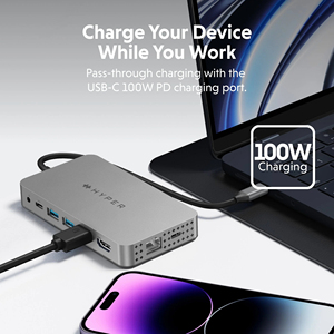 HyperDrive HUB USB-C de 10 Puertos con Doble HDMI para MacBook, PC con Windows, Chromebook ai usb - Product Image 2