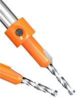 SUNJOY Carbide Center Drill Bit Set with Titanium Coating and Side-lock Tool Holder for Wood Countersink and Screw Drilling