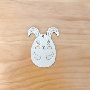 Œufs en bois de Pâques, décoration de fête de vacances, artisanat fait main pour la fête de Pâques, lapin, œuf de Pâques, ensemble de pendentifs créatifs - Product Image 5