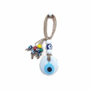 Objeto decorativo de adorno de vidrio EvilEye de 4 cm con símbolo protector - Product Image 2