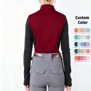 Camisetas Ecuestres para Niños con Cremallera Oculta, Ropa de Equitación, Camisa para Competición, Ropa Ecuestre Infantil - Product Image 3