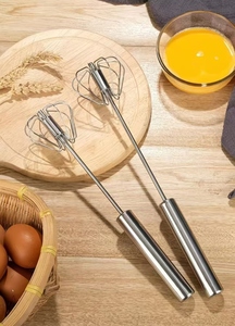 <span class=keywords><strong>Fouet</strong></span> batteur à œufs rotatif automatique, mousseur à lait semi-automatique en acier inoxydable pour crème fouettée, ustensile de <span class=keywords><strong>cuisine</strong></span> - Product Image 3