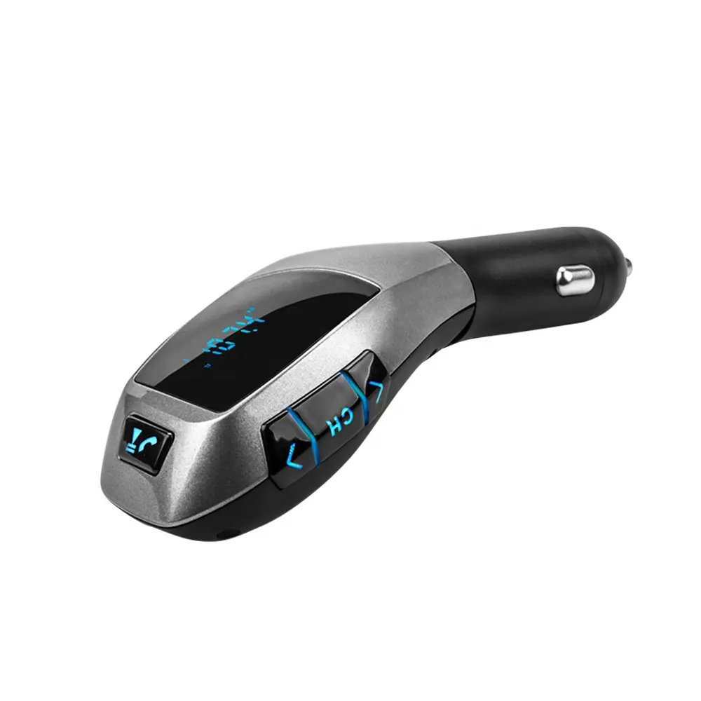 AGETUNR X5 블루 라이트 BT V4.2 자동차 FM 송신기 핸즈프리 통화 휴대 전화 USB 충전기 U 디스크/마이크로 SD 카드 음악 MP3 플레이어