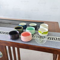 Bol Transparent fait à la main avec bec verseur Matcha Chawan bol pour bambou Chasen fouet poterie thé bol ensemble