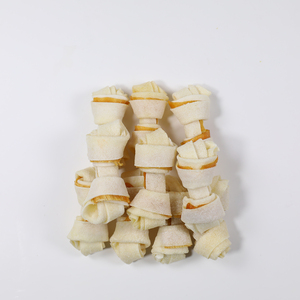 ขนมขบเคี้ยวสำหรับสุนัขยี่ห้อ Pal's Delight รูปทรงกระดูกผูกปม ขนาด 2.5 นิ้ว ทำจากหนังวัวแท้ ผสมไก่ สำหรับสุนัขทุกสายพันธุ์ ช่วยทำความสะอาดฟัน - Product Image 4