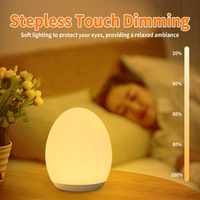 Veilleuse pour enfants avec mode de changement de couleur et fonction de gradation, veilleuse rechargeable en forme d'œuf pour bébé