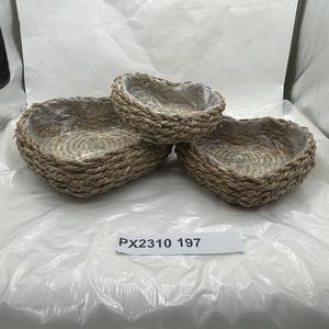 Cesta de jardín de paja tejida, maceta de cuerda de cattail de algas marinas naturales hechas a mano para el hogar, regalos de plantas, venta al por mayor - Product Image 6