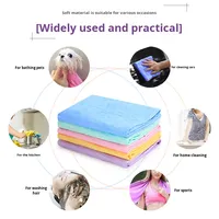 Serviette jetable absorbante pour animaux de compagnie, serviette de bain à séchage rapide pour chiens et chats, lingettes nettoyantes pour animaux
