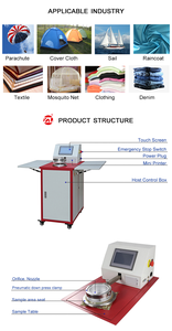 Testeur numérique semi-automatique de perméabilité à l'air des tissus JIS L1096 ASTM D737 ISO 9237, machine d'essai de perméabilité à l'air des textiles - Product Image 4
