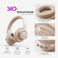 Casque sans fil Jerry Chip ANC -43dB 55H d'autonomie IP65 étanche 5.4 pour voyage, maison, bureau, casque supra-auriculaire sans fil