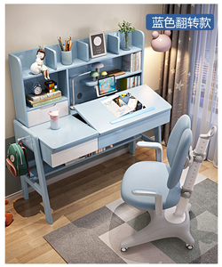 Madeira maciça Natural Dual <span class=keywords><strong>Computer</strong></span> Desk <span class=keywords><strong>Chair</strong></span> <span class=keywords><strong>Set</strong></span> com gavetas para Home Children Study Desk <span class=keywords><strong>Table</strong></span> e cadeira com armazenamento Bookshelf - Product Image 5