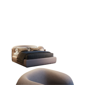 Spongde PaoloCastelli Modern Light Luxury Leather King/<span class=keywords><strong>Queen</strong></span> <span class=keywords><strong>Size</strong></span> Canopy <span class=keywords><strong>Bed</strong></span> con función de masaje Almacenamiento para apartamento pequeño - Product Image 5