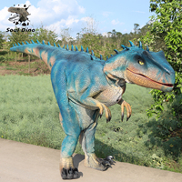 Costume de dinosaure animatronique réaliste Raptor à pattes cachées personnalisé pour spectacle