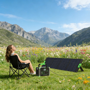 ALECTER Panneaux solaires pliables 200W à 23,5% d'efficacité, les plus vendus, kits étanches IP65 pour station d'alimentation et camping en extérieur - Product Image 4
