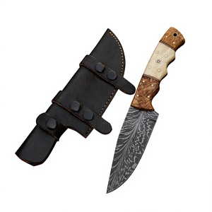 Couteaux de chasse en acier au carbone de qualité industrielle pour l'extérieur, avec manche en bois, motif personnalisé OEM pour le camping et la chasse - Product Image 6