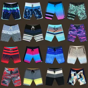 Pantalones cortos con cintura elástica para hombre, Shorts de poliéster para gimnasio, trotar, playa, Surf, natación, Verano