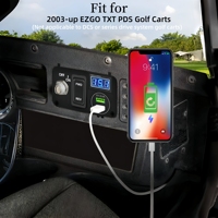 Panel de Control para Carro de Golf, 9V-48V DC, Interruptor de Avance y Retroceso, Toma USB, Voltímetro, Panel Integrado para EZGO TXT PDS Golf