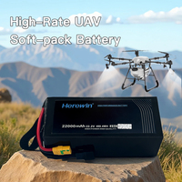 Herewin 6S 12S 14S 18S 16000MAH 22000MAH Lipo lityum iyon batarya şarj edilebilir tarım ve kaldırma Drone pili