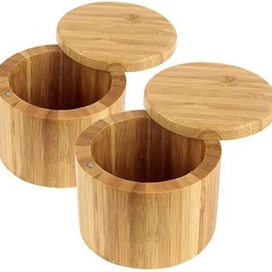Bamboo <b>Spice</b> <b>Jar</b> Set With Magnetic Lid Airtight Storage For Kitchen Tea Sugar Salt M Size - Product Image 1