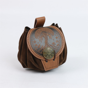 Pochette de ceinture médiévale Yggdrasil Arbre de Vie - Sac à dés Viking <span class=keywords><strong>Nordique</strong></span> pour LARP, Cosplay et DND - Product Image 3