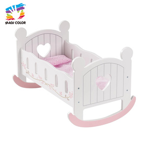<span class=keywords><strong>Lit</strong></span> de poupée multifonctionnel en bois rose avec rangement - Peinture écologique, jeu d'imitation, <span class=keywords><strong>lit</strong></span> de bébé jouet pour enfants de 2 à 13 ans W06B157 - Product Image 3