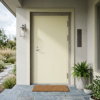 Porte extérieure principale en acier creux à ouverture latérale pour conteneur, résistante au feu, pour usage en bâtiment portable et maison mobile