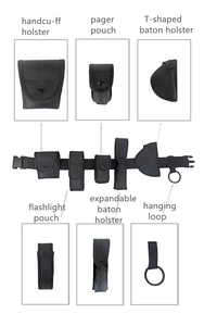 Fábrica personalizada 7 juegos negro cinturón de servicio táctico Nylon Gear Utility Durable bolsa accesorios fundas guardia de seguridad al aire libre senderismo - Product Image 5