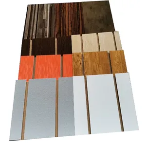 Tablero de <span class=keywords><strong>Mdf</strong></span> de melamina <span class=keywords><strong>ranurada</strong></span>, hoja de madera contrachapada, hecha de fábrica, 18mm, color blanco cereza, azul - Product Image 3