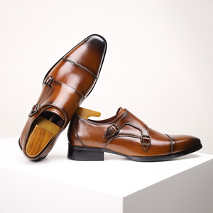 Zapatos de Cuero Genuino con Hebilla y Punta Cuadrada para Hombre, Estilo Británico, Formales para Negocios, 2026 - Product Image 2