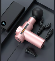 Nouveau pistolet de massage électrique à vibrations M22 Mini Middle Time pour la relaxation musculaire du corps entier, 4 têtes de massage, matériau ABS, 12
