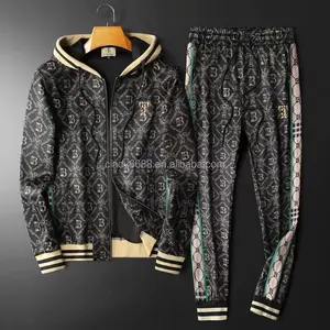 European Station High-End Herren Sporta nzug 2024 Frühling übergroße locker sitzende Hoodie und Hose zweiteiligen Herren Modetrend