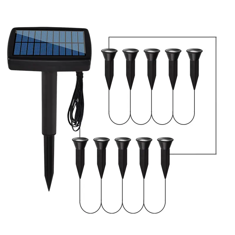 2022 Hot Sale 10in1 Outdoor Solar Garden Led Light Waterproof Solar Lawn Plug-in Decoration Light for Garden