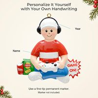 Ornement de Noël Gamer Boy 2027, décor personnalisé de manette de jeu vidéo