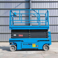 Plateforme élévatrice à ciseaux électrique robuste professionnelle mobile 10m, élévateur à ciseaux pour marchandises stationnaire