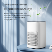 Purificateur d'air portable USB-C en plastique avec filtres HEPA et charbon actif, veilleuse silencieuse, diffuseur d'arômes, commande manuelle, utilisation sur bureau