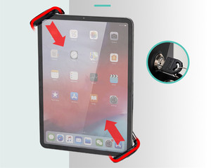 Support mural pour tablette en alliage d'aluminium verrouillable, rotation à 360 degrés, universel, rétractable, pliable, antivol - Product Image 6