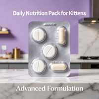 Pack Nutrition Quotidienne pour Chatons en Croissance - Probiotiques, Multivitamines, Comprimés de Calcium pour la Croissance, Renforcement Immunitaire et Soin Intestinal Sensible - Fast 7