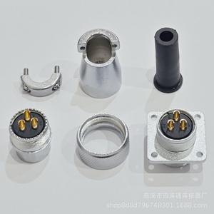 Prise et fiche d'aviation WS20 2 à 15 broches en alliage de zinc chromé plaqué or, montage sur panneau en cuivre pour remplacement et réparation - Product Image 3