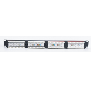 Panneau de brassage CAT6 UTP 24 ports RJ45 double IDC 19 pouces pour montage en rack, 100 % testé professionnellement <span class=keywords><strong>T568A</strong></span>/<span class=keywords><strong>B</strong></span>, plus de 1000 cycles de couplage - Product Image 3